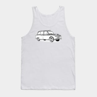 London Black Cab Wireframe Tank Top